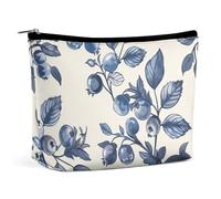 NTVOWPZO Makeup Bag Cosmetic Bag Travel Makeup Bag Blueberry Flower Pattern Toiletry Bag for Women Travel Essentials, style, One size, style, One size