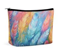 NTVOWPZO Makeup Bag Cosmetic Bag Travel Makeup Bag Hand Drawn Feathers Toiletry Bag for Women Travel Essentials, style, One size, style, One size