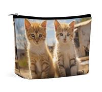 NTVOWPZO Makeup Bag Cosmetic Bag Travel Makeup Bag Two Little Cats Toiletry Bag for Women Travel Essentials, style, One size, style, One size