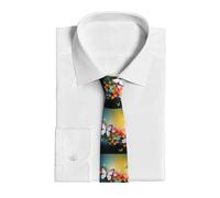 NTVOWPZO Men's Neckties Ties for Men Formal Neckties for Men Colourful Heart Necktie for Business and Wedding, Colorful With Butterfly, One Size