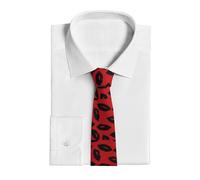 NTVOWPZO Men's Neckties Ties for Men Formal Neckties for Men Mailbox Illustration Necktie for Business and Wedding, Red and Black Lips, One Size