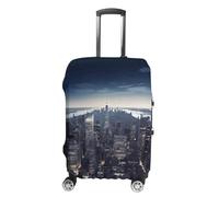NTVOWPZO New York City Travel Luggage Cover Spandex Suitcase Protector Washable Baggage Covers Elastic Scratch-Resistant Luggage Cover Protector Fits 18-32 Inch Luggage, New York City, M