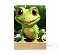 NTVOWPZO Night Light Personalized Night Light Cute Frog LED Night Light Acrylic Night Light LED Night Lamp with USB Cables Bedside Lamp for Room Restaurant Bar