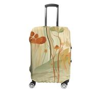 NTVOWPZO Orange Line Art Travel Luggage Cover Spandex Suitcase Protector Washable Baggage Covers Elastic Scratch-Resistant Luggage Cover Protector Fits 18-32 Inch Luggage, Orange Line Art, M