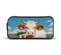 NTVOWPZO Pen Case Aesthetic Pen Pouch Cute White Cow Portable Pen Bag Makeup Bag Desk Organizer for Office, Style, 22*12*5cm, Pencil Case