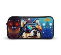 NTVOWPZO Pen Case Aesthetic Pen Pouch Dog Wearing Glasses Portable Pen Bag Makeup Bag Desk Organizer for Office, Style, 22*12*5cm, Pencil Case