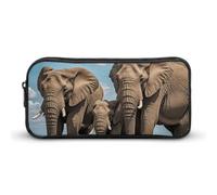 NTVOWPZO Pen Case Aesthetic Pen Pouch Elephant Family Portable Pen Bag Makeup Bag Desk Organizer for Office, Style, 22*12*5cm, Pencil Case