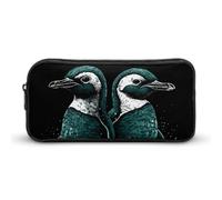 NTVOWPZO Pen Case Aesthetic Pen Pouch Hand Drawn Penguin Portable Pen Bag Makeup Bag Desk Organizer for Office, Style, 22*12*5cm, Pencil Case