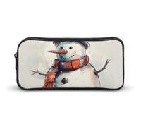 NTVOWPZO Pen Case Aesthetic Pen Pouch Hand Drawn Snowman Portable Pen Bag Makeup Bag Desk Organizer for Office, Style, 22*12*5cm, Pencil Case