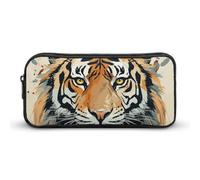 NTVOWPZO Pen Case Aesthetic Pen Pouch Hand Drawn Tiger Portable Pen Bag Makeup Bag Desk Organizer for Office, Style, 22*12*5cm, Pencil Case