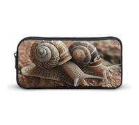 NTVOWPZO Pen Case Aesthetic Pen Pouch Two Snails Pattern Portable Pen Bag Makeup Bag Desk Organizer for Office, Style, 22*12*5cm, Pencil Case