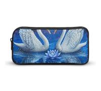 NTVOWPZO Pen Case Aesthetic Pen Pouch Two White Swans Portable Pen Bag Makeup Bag Desk Organizer for Office, Style, 22*12*5cm, Pencil Case