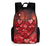 NTVOWPZO Red Hearts Love Travel Backpack for Women Men Carry On Backpack Luggage Daypack 15.6 Inch Laptop Backpack