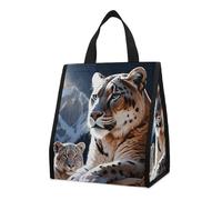 NTVOWPZO Reusable Collapsible Insulated Lunch Bag 9L Foldable Thermal Mountain Lions Cooler Bag with Aluminum Foil Liner Washable Leakproof & Lightweight Lunch Tote for Work Picnic Beach Gym