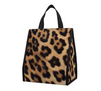 NTVOWPZO Reusable Collapsible Insulated Lunch Bag 9L Foldable Thermal Rough Leopard Print Cooler Bag with Aluminum Foil Liner Washable Leakproof & Lightweight Lunch Tote for Work Picnic Beach Gym
