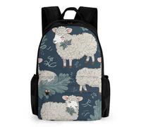 NTVOWPZO Sheep And Holly Tree Travel Backpack for Women Men Carry On Backpack Luggage Daypack 15.6 Inch Laptop Backpack