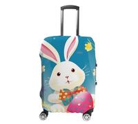 NTVOWPZO Spring Happy Easter Holiday Travel Luggage Cover Spandex Suitcase Protector Washable Baggage Covers Elastic Scratch-Resistant Luggage Cover Protector Fits 18-32 Inch Luggage, Spring Happy