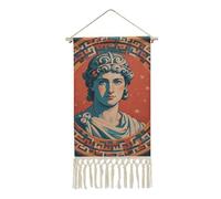 NTVOWPZO Stamped with Ancient Rome Vertical Wall Tapestry with Tassels Boho Short Tapestry Wall Hanging Aesthetic Custom Tapestries for Bedroom Living Room Dorm Apartment Decor 19.6x10 Inch