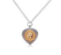 NTVOWPZO Taiji Ocean Urn Necklace for Ashes 27.6'' Chain with Filling Kit Pet Cremation Jewelry Charm Silver Pendant Necklace Dog Cat Ashes Keepsakes Memorial Gift for Women Men Pet Lover
