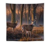 NTVOWPZO Tapestry for Bedroom Wall Tapestrys Hanging Tapestrys Nature Wild Animal Deers Window Tapestrys Personalized Backdrop Banner Wall Decor for Living Room Bedroom Dorm, style