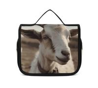 NTVOWPZO Toiletry Bag for Women Travel Toiletry Bag Goat on Hillside Cosmetic Organizer Bag Hanging Makeup Bag, style, 22.5x18.5cm, Style, 22.5x18.5cm