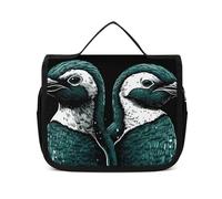NTVOWPZO Toiletry Bag for Women Travel Toiletry Bag Hand Drawn Penguin Cosmetic Organizer Bag Hanging Makeup Bag, style, 22.5x18.5cm, Style, 22.5x18.5cm