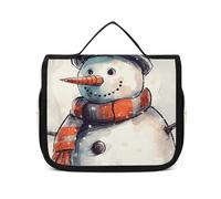 NTVOWPZO Toiletry Bag for Women Travel Toiletry Bag Hand Drawn Snowman Cosmetic Organizer Bag Hanging Makeup Bag, style, 22.5x18.5cm, Style, 22.5x18.5cm