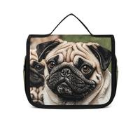 NTVOWPZO Toiletry Bag for Women Travel Toiletry Bag Many Pug Dog Cosmetic Organizer Bag Hanging Makeup Bag, style, 22.5x18.5cm, Style, 22.5x18.5cm