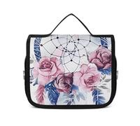 NTVOWPZO Toiletry Bag for Women Travel Toiletry Bag Peach Dream Catcher Cosmetic Organizer Bag Hanging Makeup Bag, style, 22.5x18.5cm, Style, 22.5x18.5cm