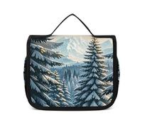 NTVOWPZO Toiletry Bag for Women Travel Toiletry Bag Pine Needle Tree Winter Cosmetic Organizer Bag Hanging Makeup Bag, style, 22.5x18.5cm, Style, 22.5x18.5cm