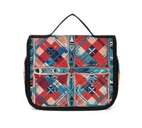 NTVOWPZO Toiletry Bag for Women Travel Toiletry Bag Scottish Retro Pattern Cosmetic Organizer Bag Hanging Makeup Bag, style, 22.5x18.5cm, Style, 22.5x18.5cm