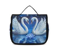 NTVOWPZO Toiletry Bag for Women Travel Toiletry Bag Two White Swans Cosmetic Organizer Bag Hanging Makeup Bag, style, 22.5x18.5cm, Style, 22.5x18.5cm
