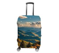 NTVOWPZO Travel Luggage Cover Elastic Suitcase Protector Anti-Scratch Washable Beautiful Mountain Ranges Luggage Sleeve Tsa Approved Carry on Covers Baggage Cover Fits 18-32 Inch Luggages, white