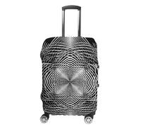 NTVOWPZO Travel Luggage Cover Elastic Suitcase Protector Anti-Scratch Washable Black And White Geometric Shape Art Luggage Sleeve Tsa Approved Carry on Covers Baggage Cover Fits 18-32 Inch Luggages