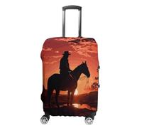 NTVOWPZO Travel Luggage Cover Elastic Suitcase Protector Anti-Scratch Washable Cowboy West Luggage Sleeve Tsa Approved Carry on Covers Baggage Cover Fits 18-32 Inch Luggages, white, L, Modern