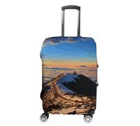 NTVOWPZO Travel Luggage Cover Elastic Suitcase Protector Anti-Scratch Washable Mauna Kea Summit Sunset Luggage Sleeve Tsa Approved Carry on Covers Baggage Cover Fits 18-32 Inch Luggages, white, L