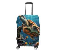 NTVOWPZO Travel Luggage Cover Elastic Suitcase Protector Anti-Scratch Washable Sea Turtles Diamond Painting Luggage Sleeve Tsa Approved Carry on Covers Baggage Cover Fits 18-32 Inch Luggages, white