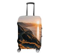 NTVOWPZO Travel Luggage Cover Elastic Suitcase Protector Anti-Scratch Washable Shining Overlook Luggage Sleeve Tsa Approved Carry on Covers Baggage Cover Fits 18-32 Inch Luggages, white, L, Modern