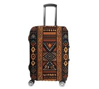 NTVOWPZO Travel Luggage Cover Elastic Suitcase Protector Anti-Scratch Washable Traditional African Design Pattern Luggage Sleeve Tsa Approved Carry on Covers Baggage Cover Fits 18-32 Inch Luggages
