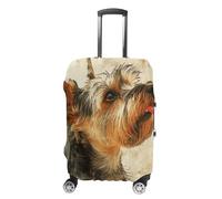 NTVOWPZO Travel Luggage Cover Spandex Suitcase Protector Washable Baggage Covers Dog Sticking Out Tongue Elastic Scratch-Resistant Luggage Cover Protector Fits 18-32 Inch Luggage, Color-2, L