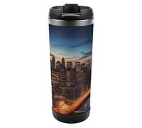 NTVOWPZO Travel Mug New York City Scenery Coffee Cup Reusable Insulated Tumbler with Lid Travel Coffee Mug Stainless Steel Insulated Coffee Tumbler for Coffee Tea And Drinks
