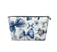 NTVOWPZO Travel Toiletry Bag for Women Men A Set of Blue Bows Makeup Bag Large Capacity Cosmetic Bags Water-resistant Cosmetic Organizer Bag, Gold, One Size