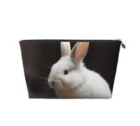 NTVOWPZO Travel Toiletry Bag for Women Men A White Bunny Makeup Bag Large Capacity Cosmetic Bags Water-resistant Cosmetic Organizer Bag, Silver, One Size