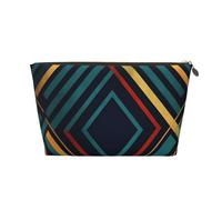 NTVOWPZO Travel Toiletry Bag for Women Men Abstract Geometric striped Makeup Bag Large Capacity Cosmetic Bags Water-resistant Cosmetic Organizer Bag, Gold, One Size