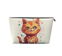 NTVOWPZO Travel Toiletry Bag for Women Men Anime Style Cat Makeup Bag Large Capacity Cosmetic Bags Water-resistant Cosmetic Organizer Bag, Gold, One Size