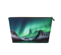 NTVOWPZO Travel Toiletry Bag for Women Men Aurora Borealis Makeup Bag Large Capacity Cosmetic Bags Water-resistant Cosmetic Organizer Bag, Gold, One Size