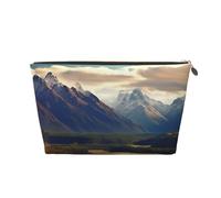 NTVOWPZO Travel Toiletry Bag for Women Men Cook National Park Mountain Makeup Bag Large Capacity Cosmetic Bags Water-resistant Cosmetic Organizer Bag, Gold, One Size