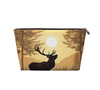 NTVOWPZO Travel Toiletry Bag for Women Men Elk Artwork Makeup Bag Large Capacity Cosmetic Bags Water-resistant Cosmetic Organizer Bag, Silver, One Size