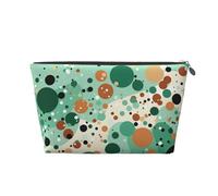 NTVOWPZO Travel Toiletry Bag for Women Men Green and Brown Spots Pattern Makeup Bag Large Capacity Cosmetic Bags Water-resistant Cosmetic Organizer Bag, Silver, One Size