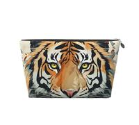 NTVOWPZO Travel Toiletry Bag for Women Men Hand Drawn Tiger Makeup Bag Large Capacity Cosmetic Bags Water-resistant Cosmetic Organizer Bag, Silver, One Size